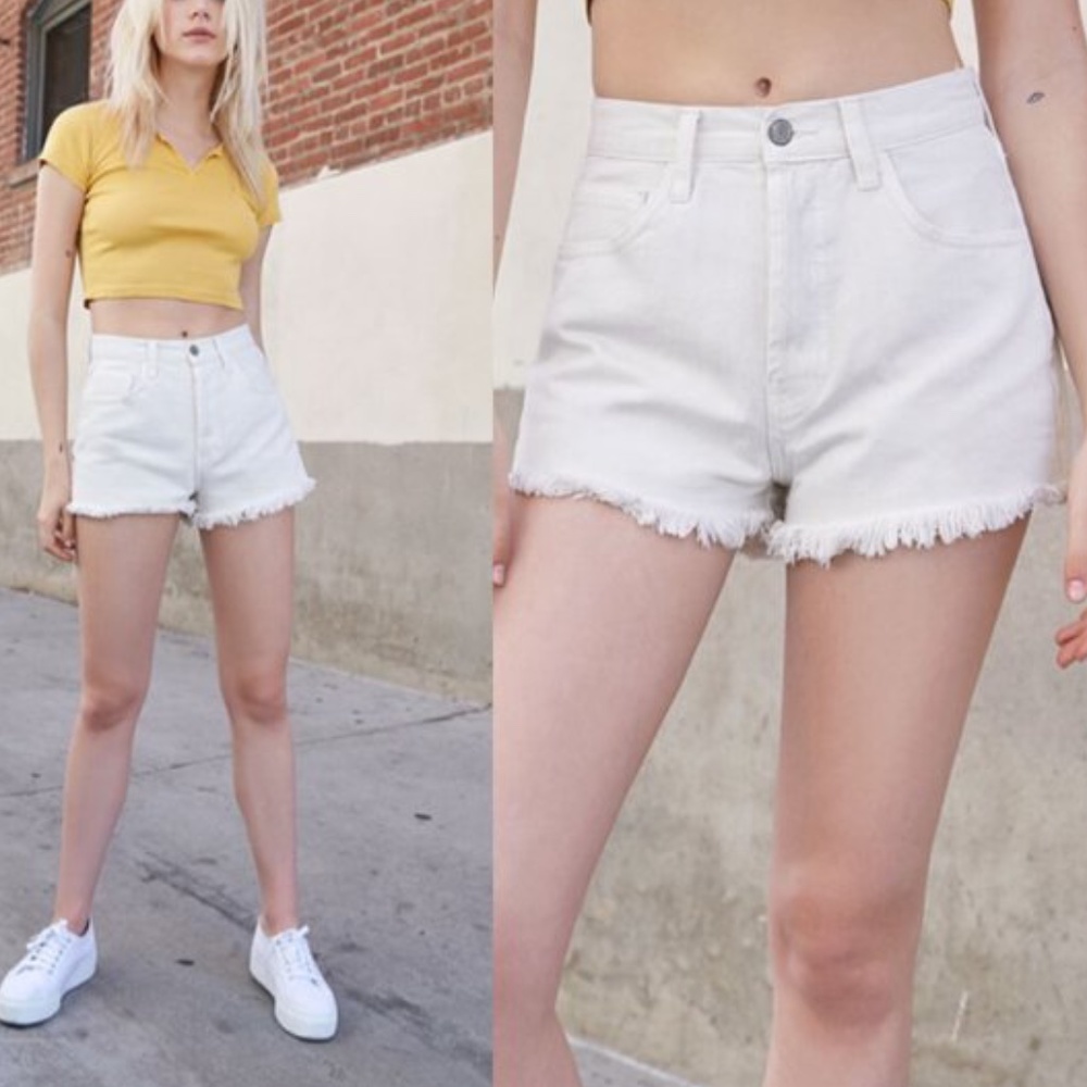 John Galt Brandy Meville White Jean Shorts